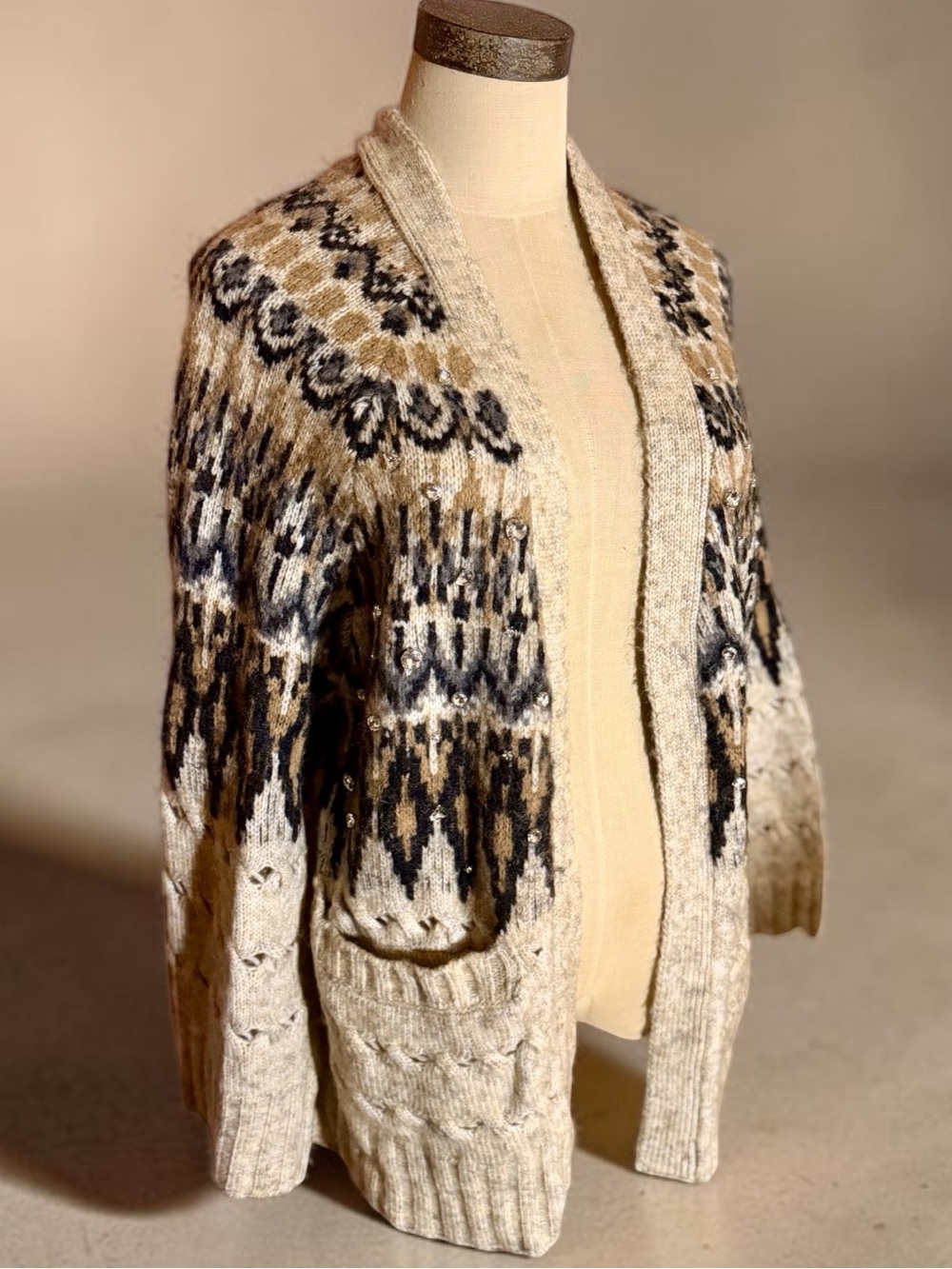 Mare Mare Embellished Cardigan Sweater